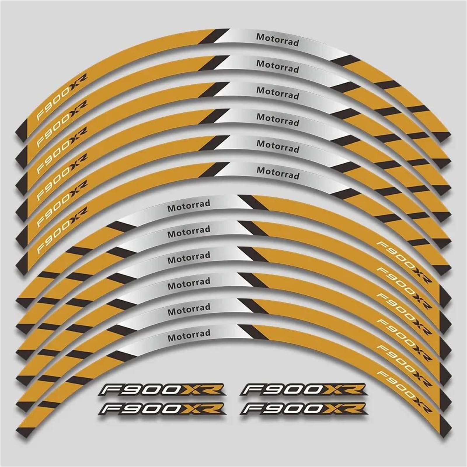 Motorcycle Wheels Sticker Rim Tire Reflective Stripe Decals Set for BMW F900XR F900 XR F 900 F900xr(Color6)