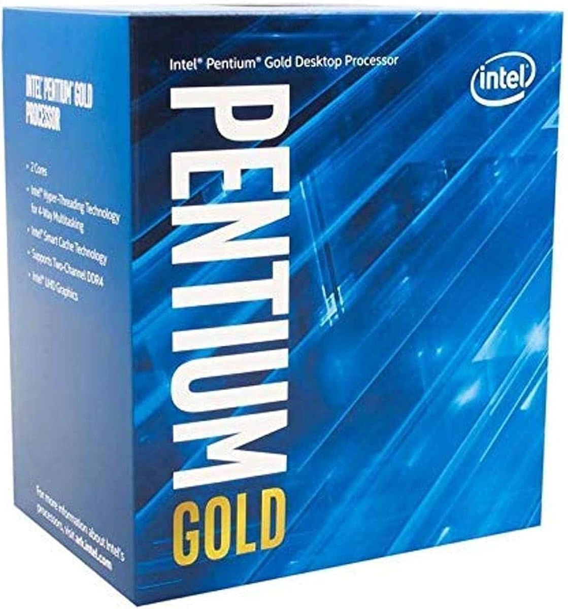 Pentium Gold G-6400 Desktop Processor 2 Cores 4.0 GHz LGA1200 (Intel® 400 Series chipset) 58W (BX80701G6400)
