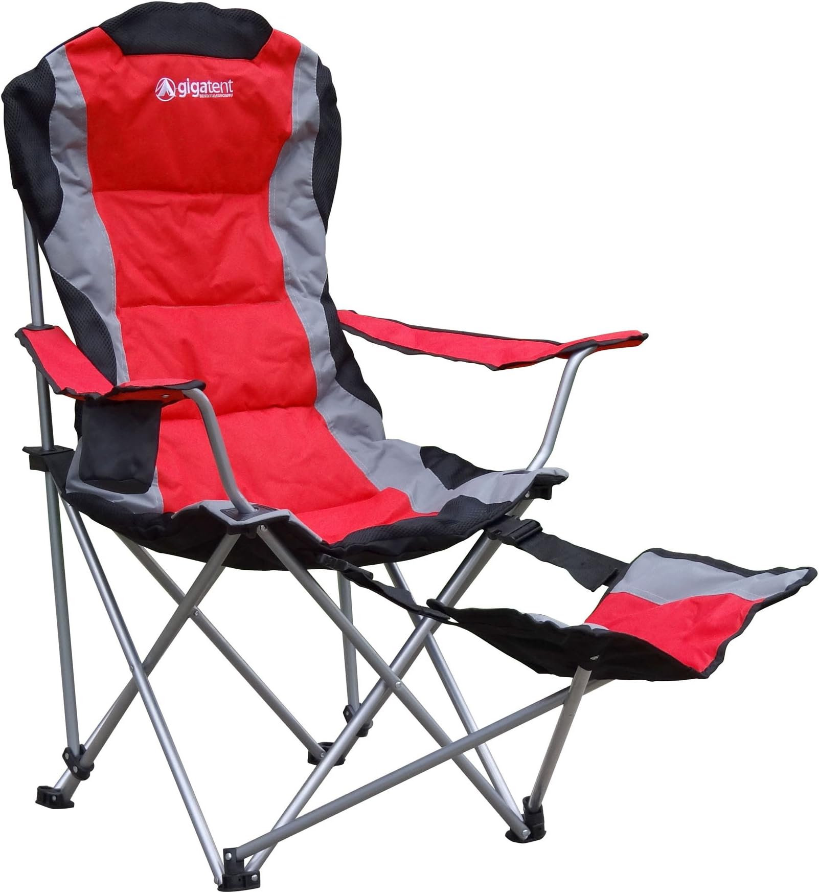 Gigatent Camping Chair with Footrest, Red
