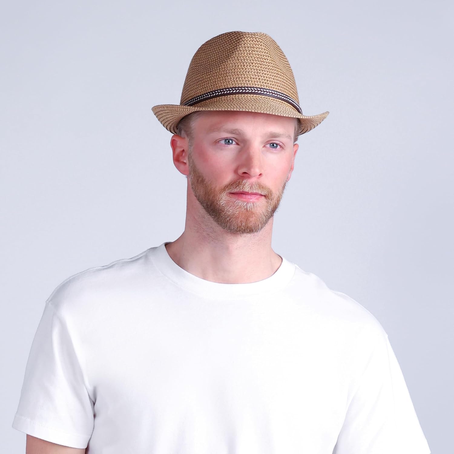 Levi's Mens Lightweight Straw Fedora Panama Hat - Image 6