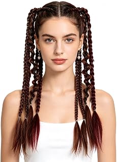 Clip In Hair Extension - Clip in Braid Hair Extensions 4 Strands Dreadlocks