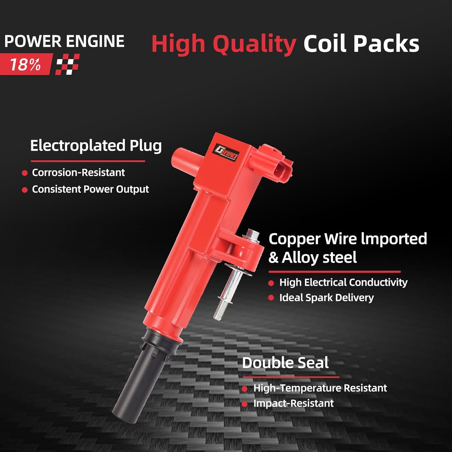 Set of 3 Upgraded Ignition Coil Pack 6 Spark Plug 3 Wire Set Compatible with 2009 2010 2011 2012 Dodge Jeep 1500 Dakota Durrango Nitro Raider Grand Cherokee Liberty 3.7L V6 Replace UF640 4504