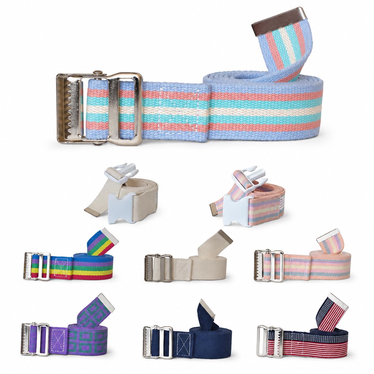 NYOrtho Plastic Buckle Gait Belt - Adjustable Machine Washable Strong and Durable Material Latex Free, Pastel, 54" — Amazon image 15