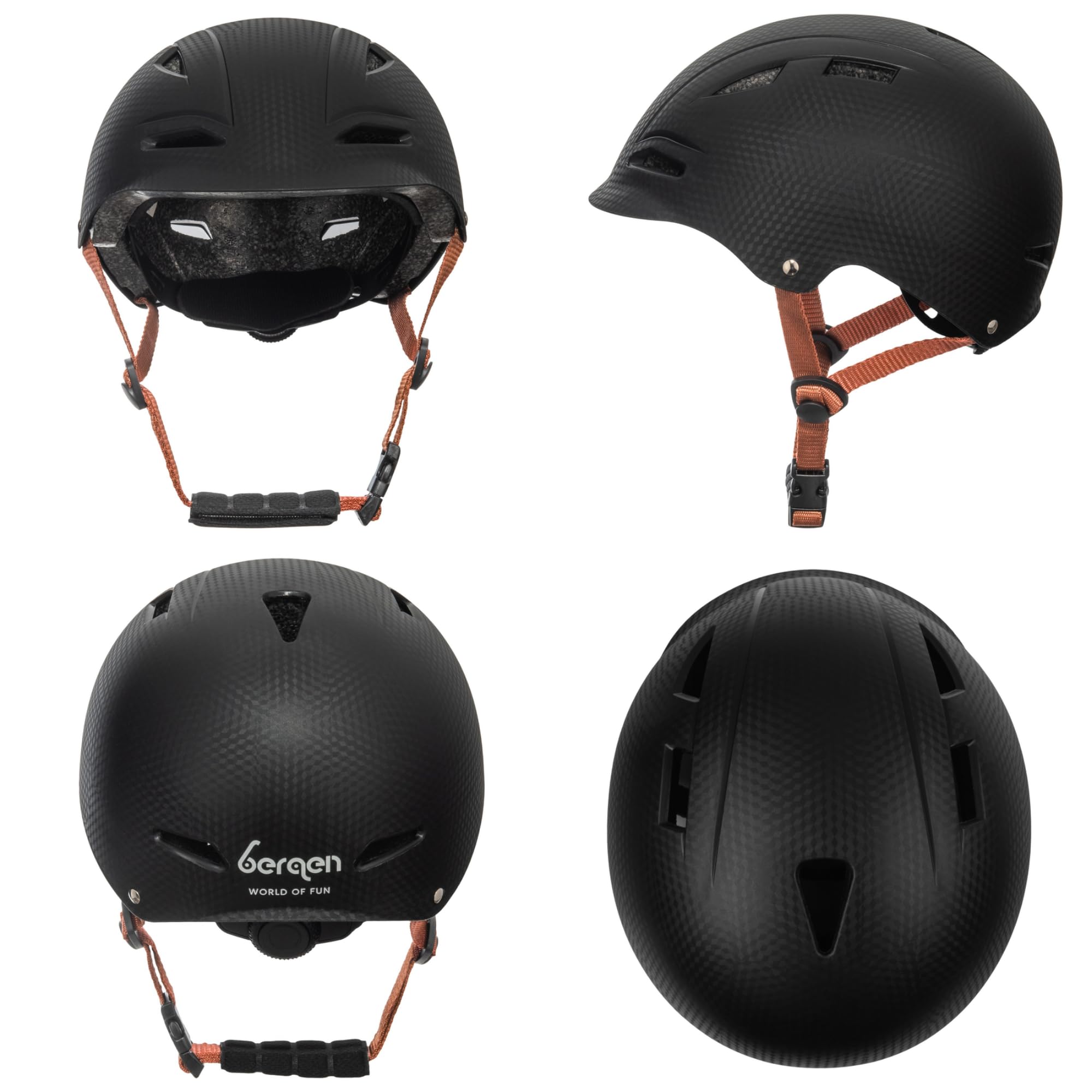 Bergen Dziecięcy kask rowerowy Scout 46-56 cm, lekki kask dziecięcy z regulacją rozmiaru, dobra wentylacja, bezpieczny i wygodny, na rower, skuter, skate, kask dla chłopców i dziewczynek