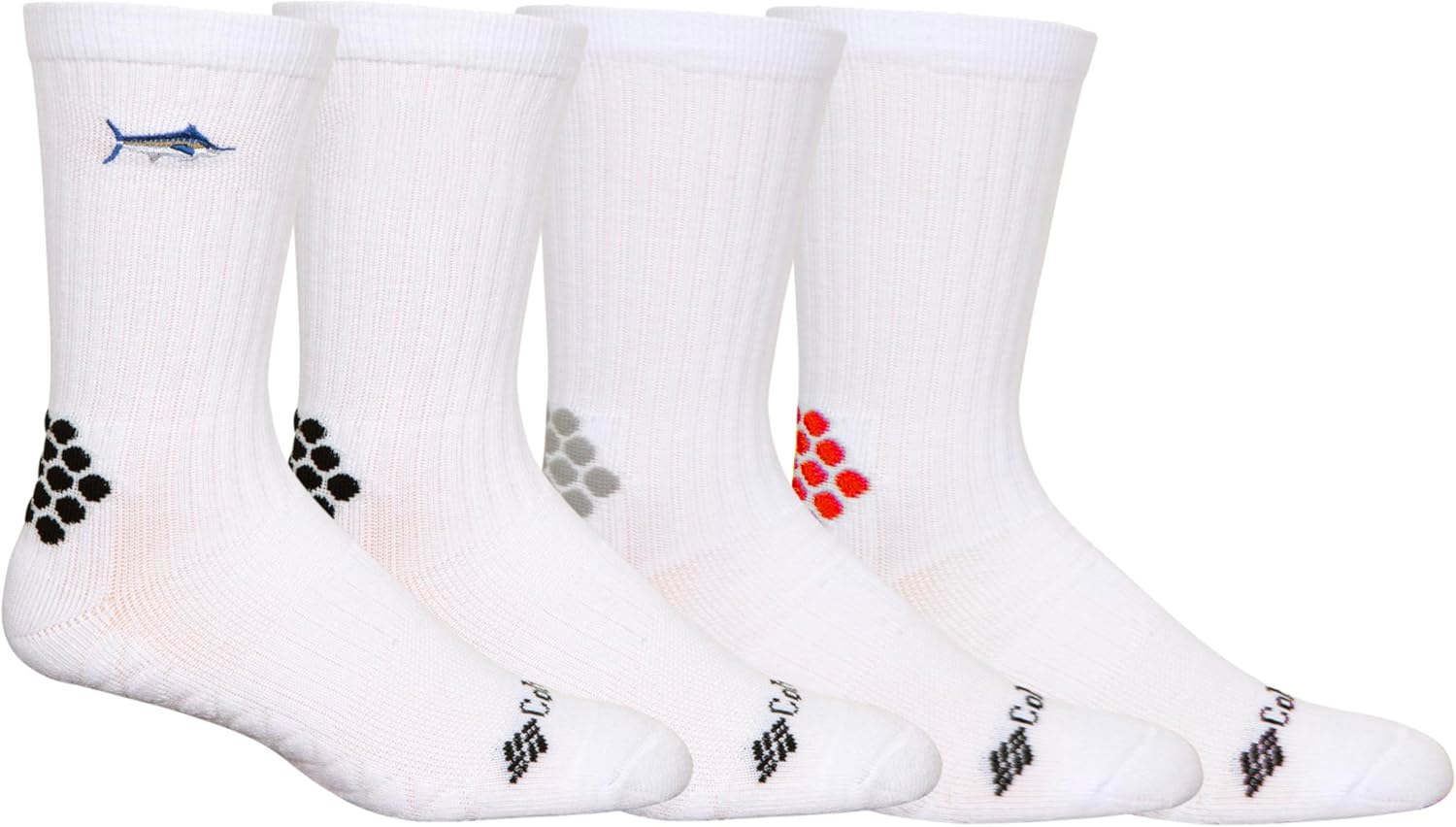 Columbia Men's Pfg Performance Fishing Gear Crew Socks With Embroidered Detail Multipack