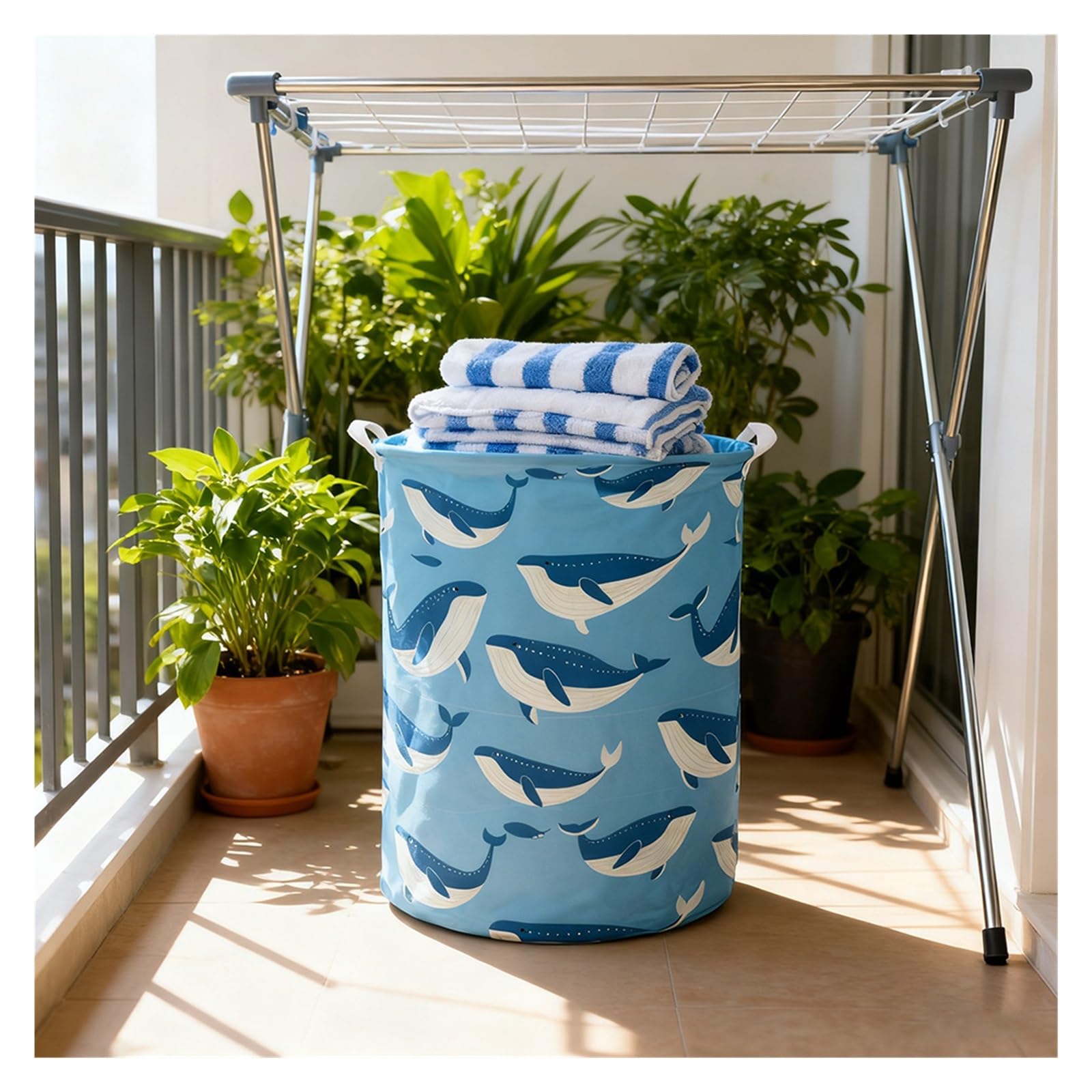Laundry Hamper Foldable Laundry Basket Storage Organiser With Handle For Dirty Cloth and Blankets