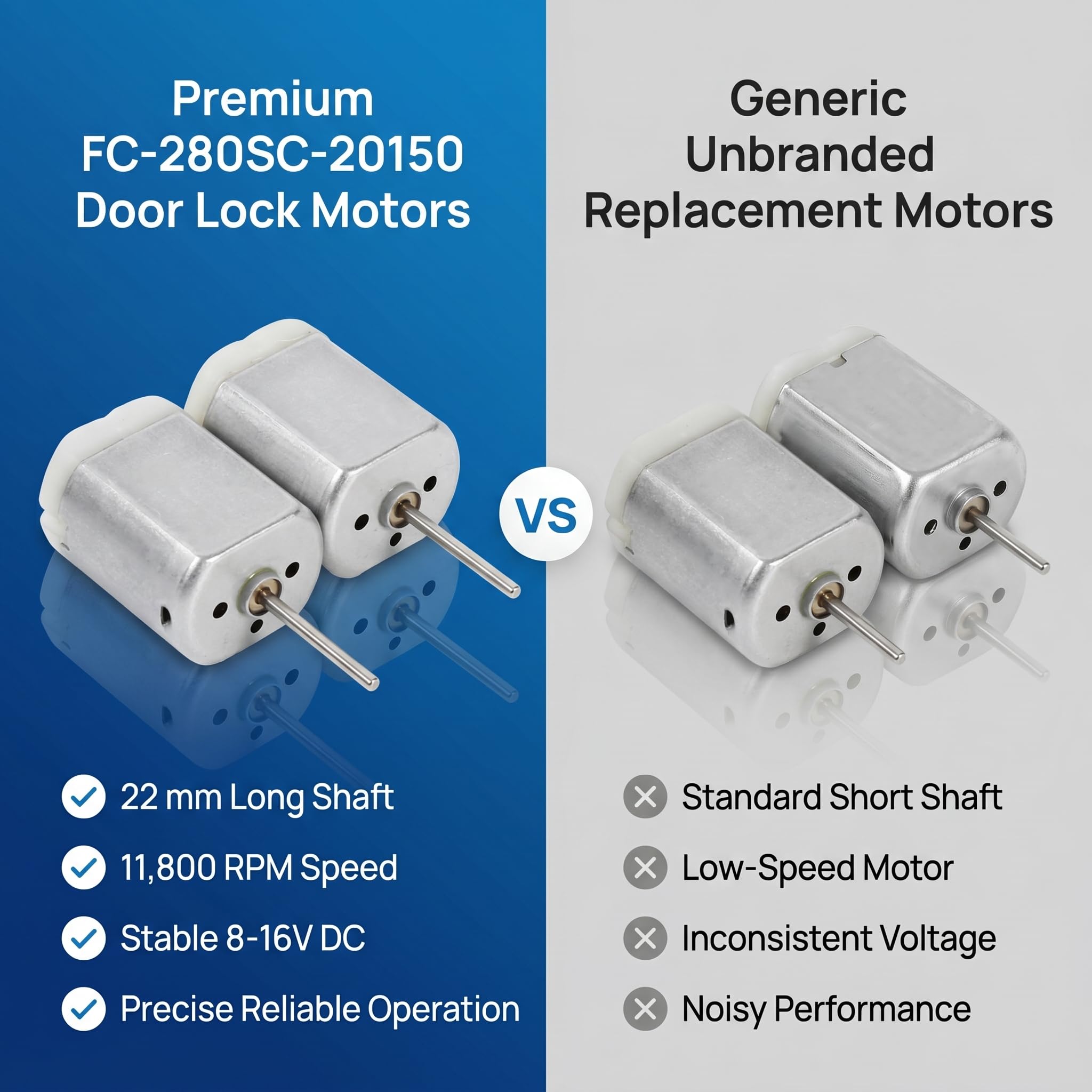 Amazon.com: 2Pcs 22mm Shaft Central Door Lock Actuator Motor FC