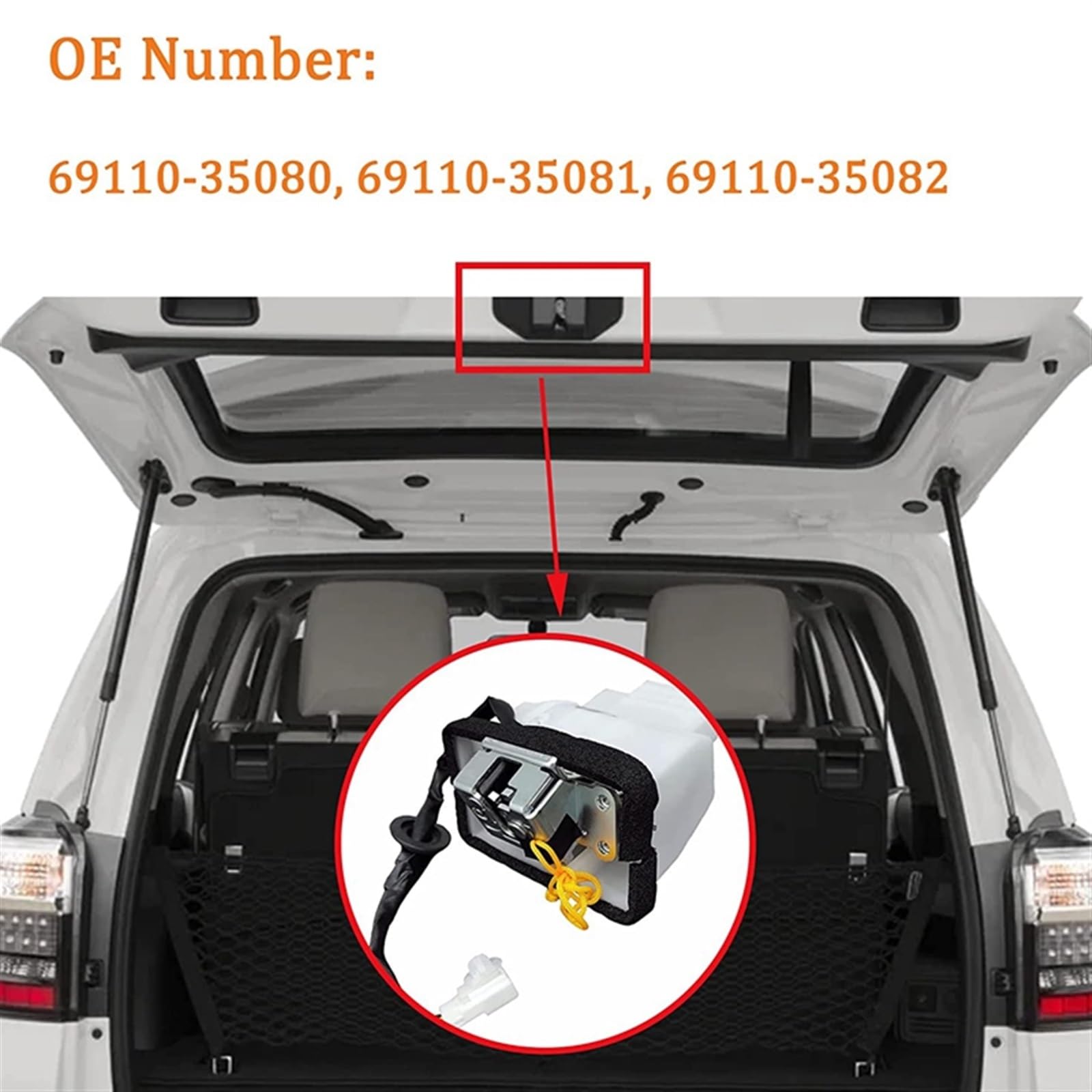 BEEBY Cerradura Puerta Actuador para Toyota 10-21 para 4Runner Actuador De Bloqueo De Puerta Trasera 69110-35082 6911035082 Actuador Pestillo