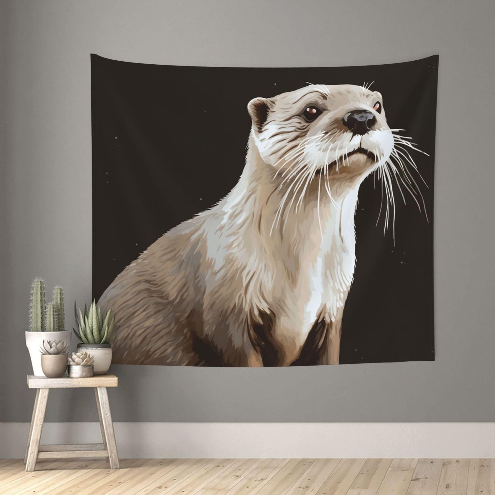 FodPand Otter Tapestry for Bedroom Aesthetic, Wall Hanging Tapestries Art Decor Backdrop Wall Tapestry for Dorm Living Room Funny Poster Party Banner Background 51" X 60"