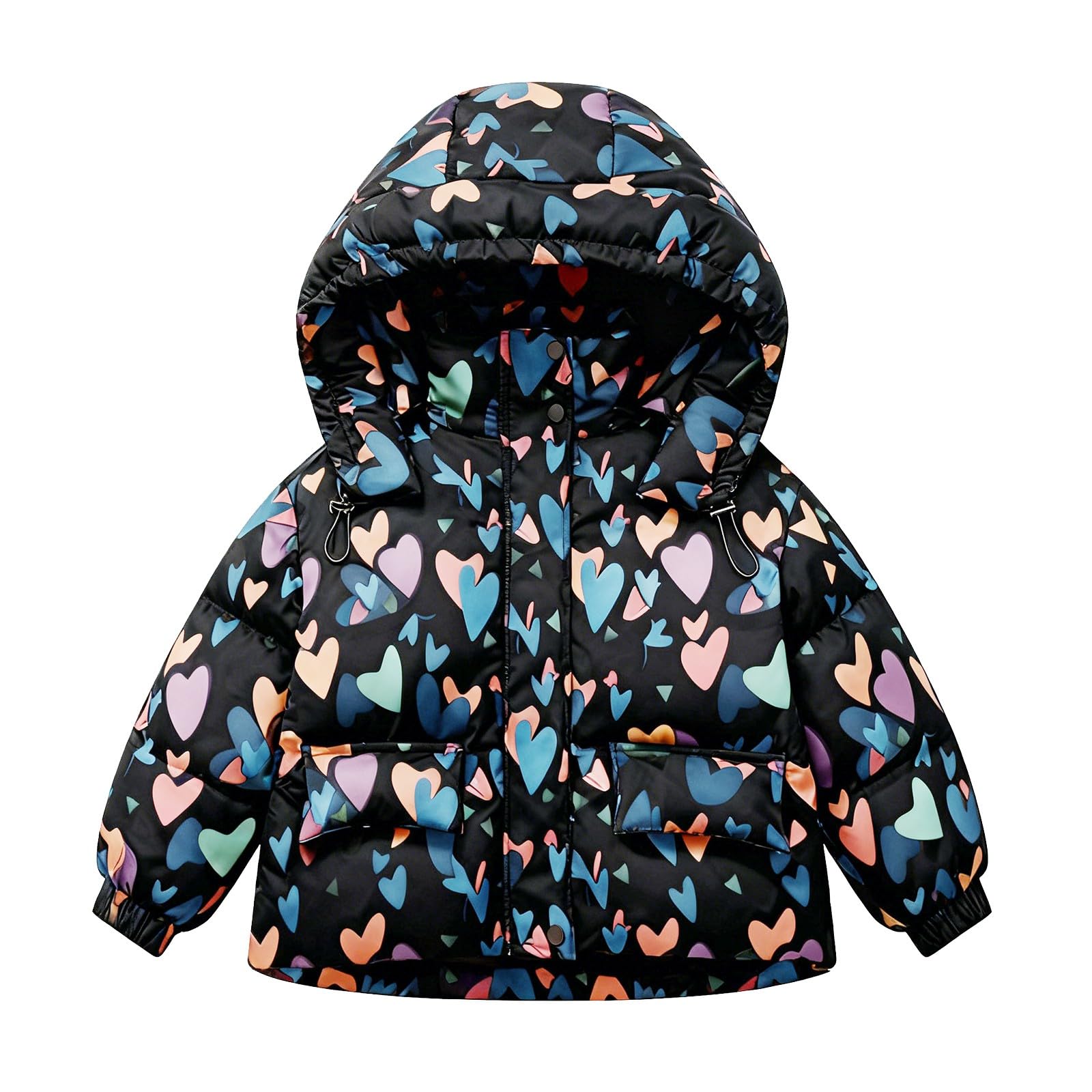 Cappotto invernale per bambini e ragazze, giacca con cappuccio staccabile