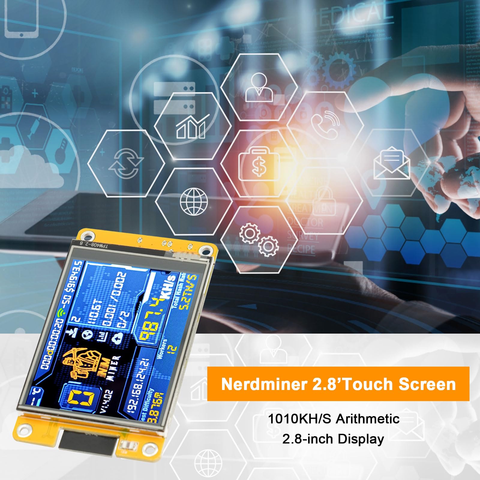 NerdMiner V2 Mining Bitcoin Binghe 1010KH/S NerdMiner V2 Bitcoin Miner con  2.8