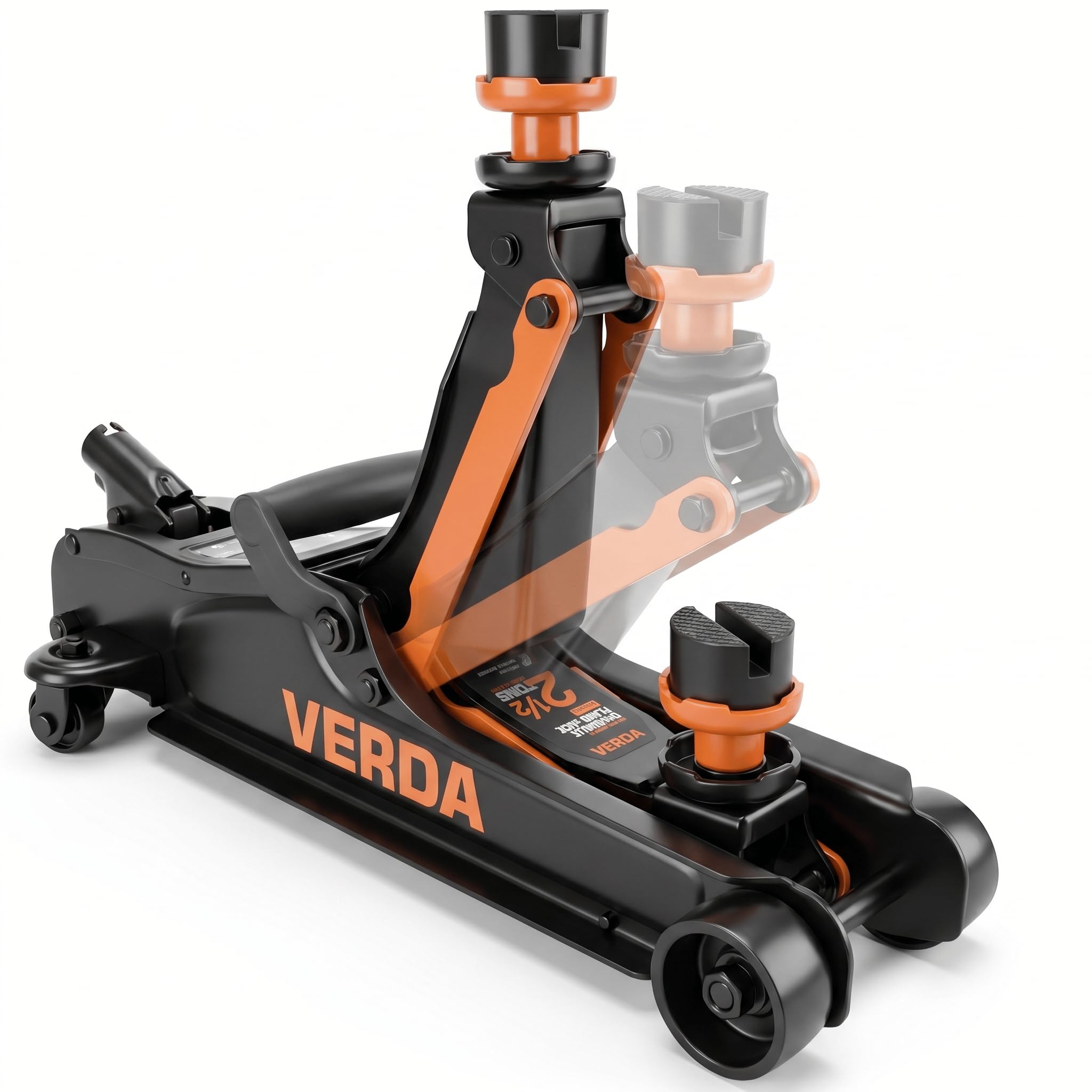 Verda Gato hidráulico de 2,5T, 85-365 mm, elevador para coches, profesional