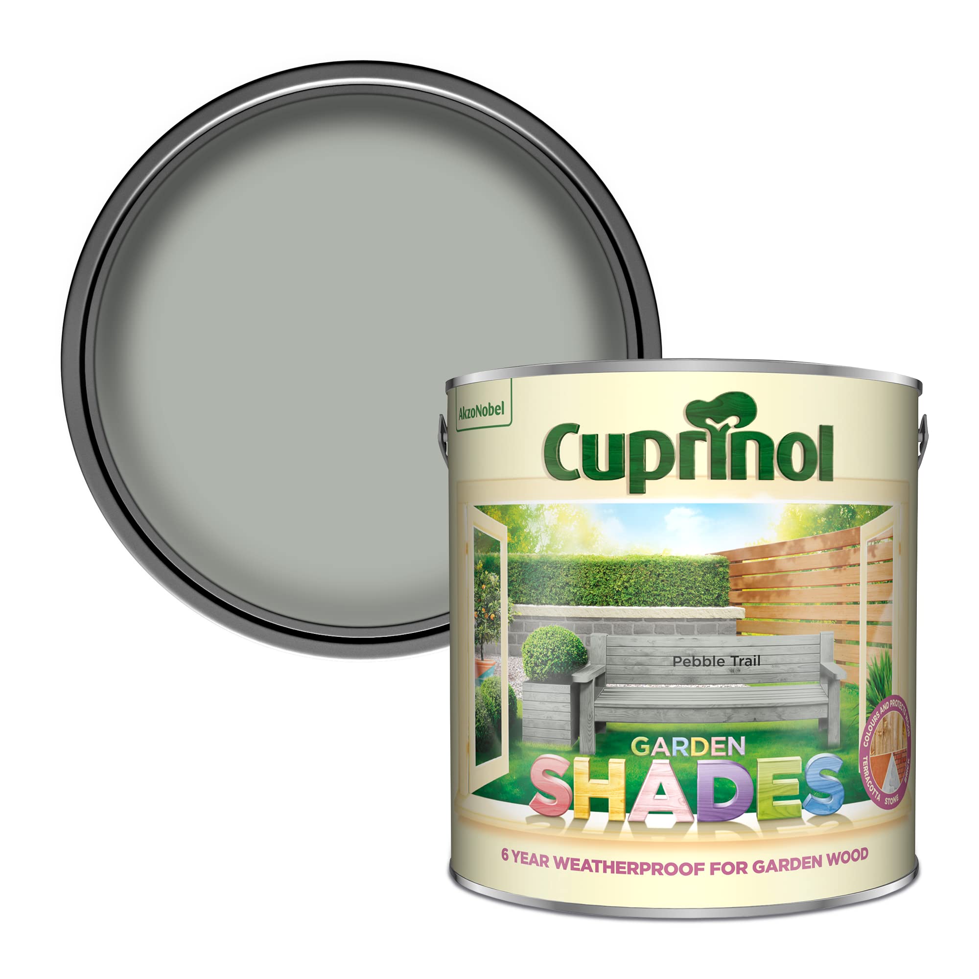 Cuprinol Garden Shades Paint For Gardens - Pebble Trail 2.5L