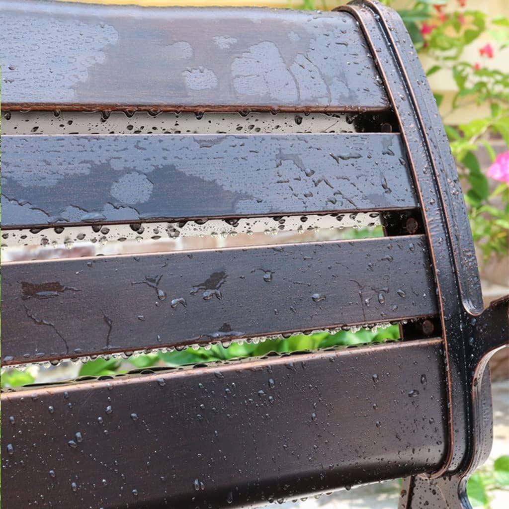 Park Benches Park Chair Outdoor Bench Scenic Square Chair Community Garden Leisure Chair Cast Aluminum Iron Art Outdoor Backrest Bench Outdoor Benches(C)