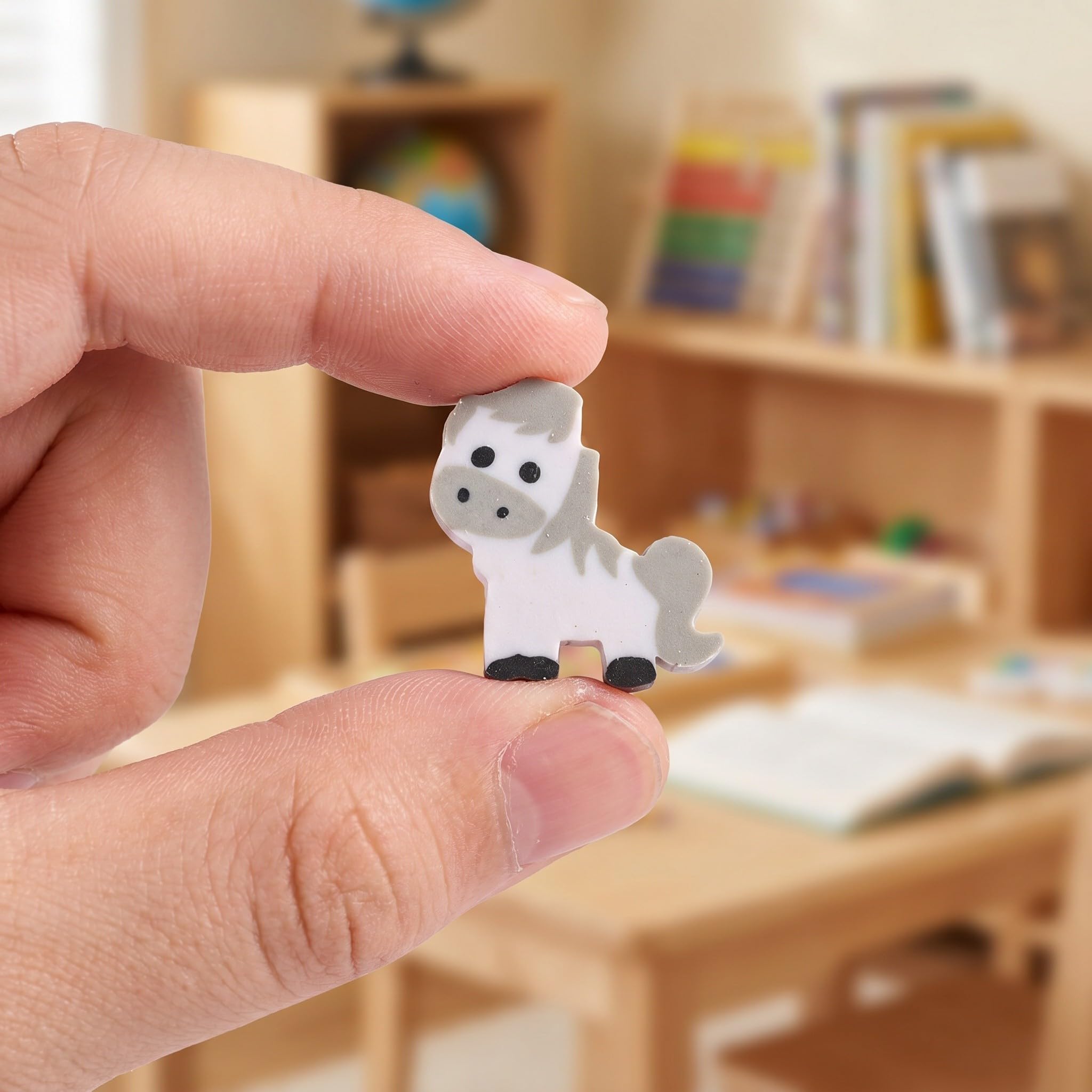 Zerodeko 150 gommes Kawaii en Forme de Cheval : Mini gommes Mignonnes sur Le thème des Animaux – Jouets de récompense pour Les activités Scolaires – Petits Cadeaux pour Les Pochettes Surprises –