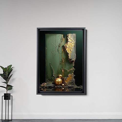 Miniatura 6 de Green White Gold minimalist texture Prints Green wall art green canvas Prints green abstract art Lime Green canvas wall art, Wall Art, Home Decor