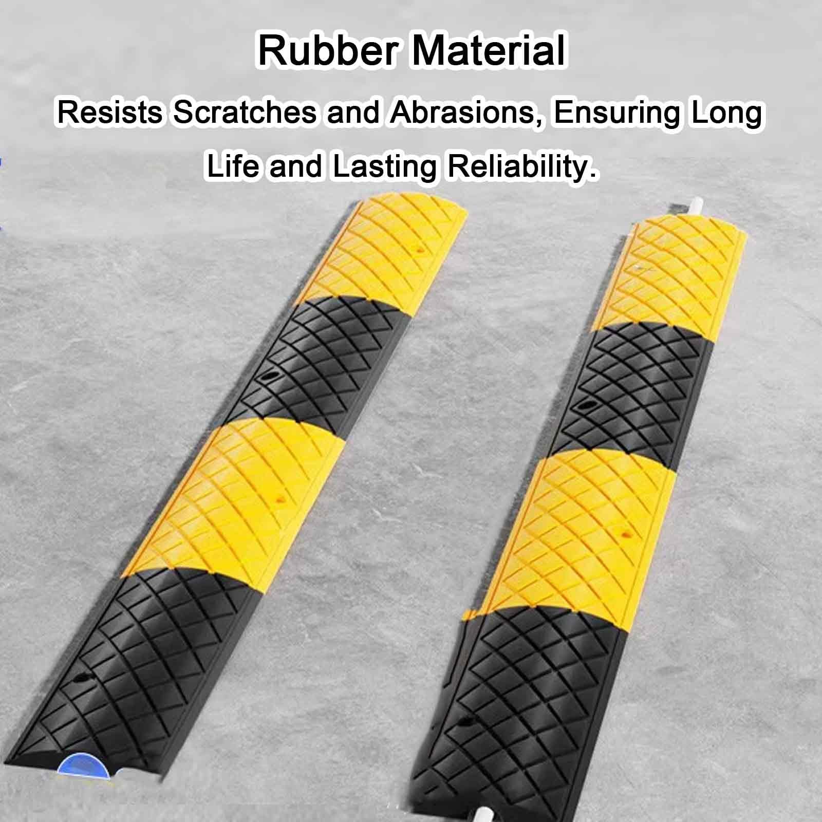 1-Kanal Kabelschutz, Gummikabelschutz für den Boden, Bremsschwelle, Kabelkanal Outdoor Robust, 10 T, für Wohngebiete, Garagen und Gärten(100x15x3cm/39x6x1.2in)