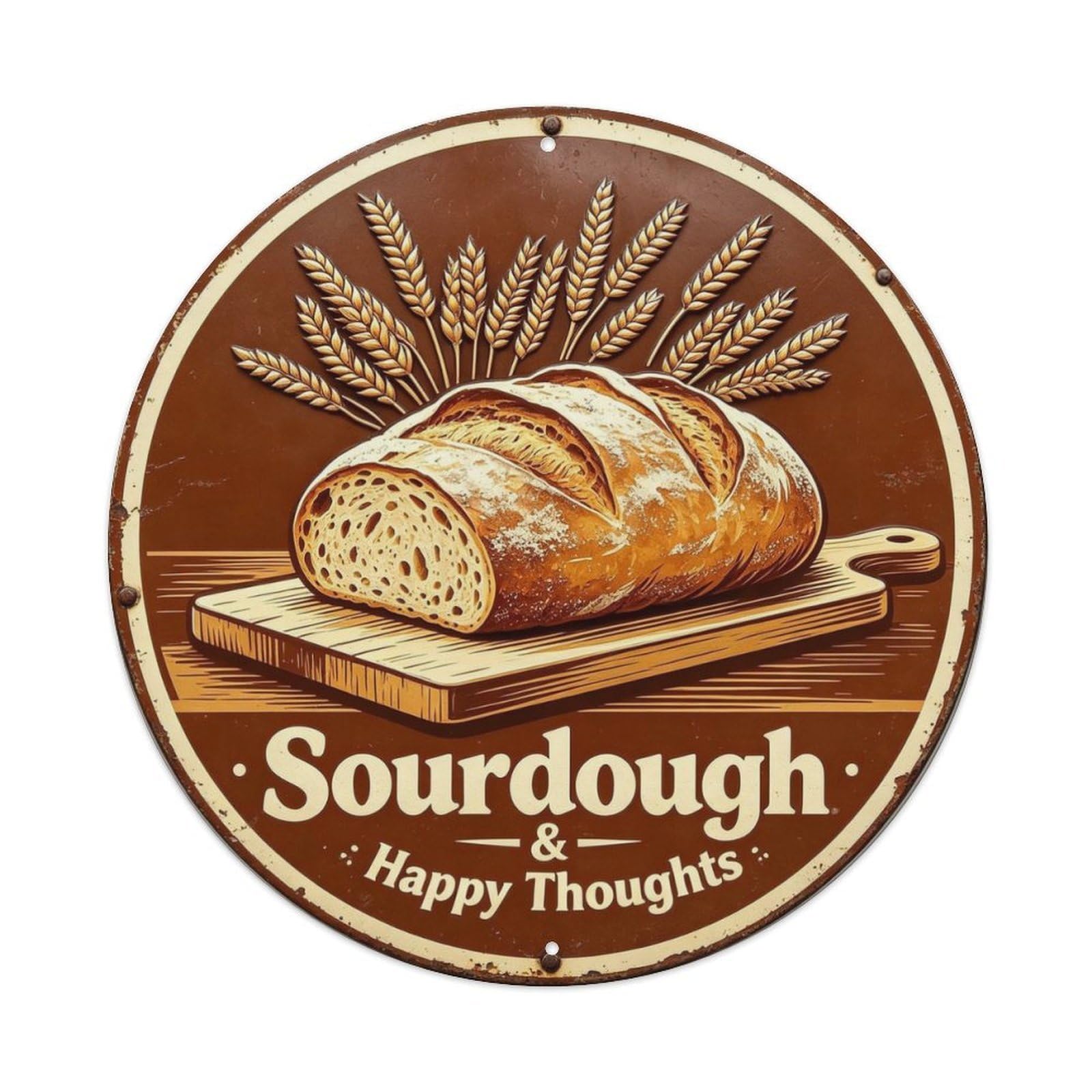 Happy Thoughts Metal Tin Sign Plaque