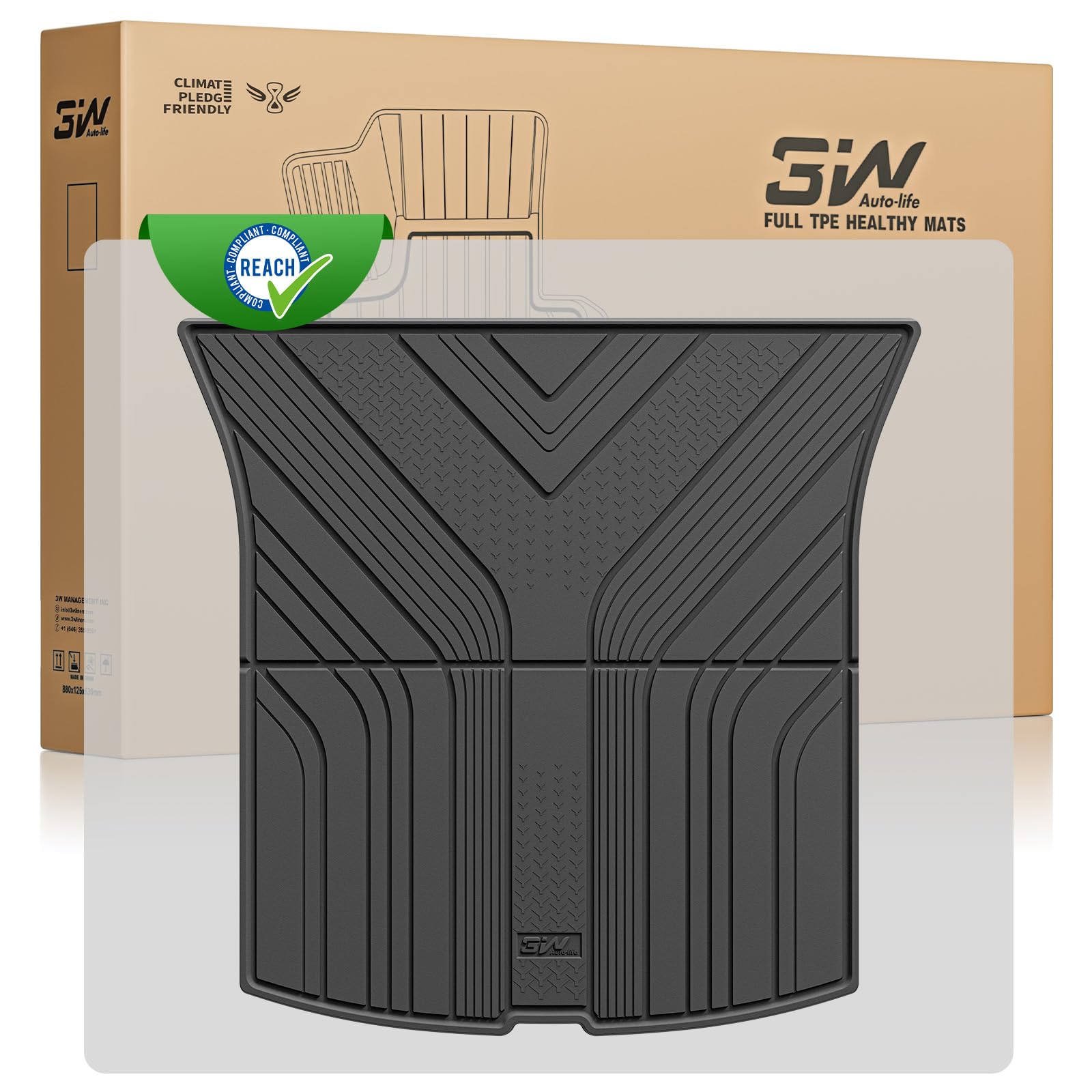 3W Alfombrilla Maletero para Tesla Model Y 2025 2026 Juniper,Thorex™ Alfombrillas Maletero de Coche para Todo Tipo de Clima para Tesla Juego Completo de Maletero, Accesorios, Negro