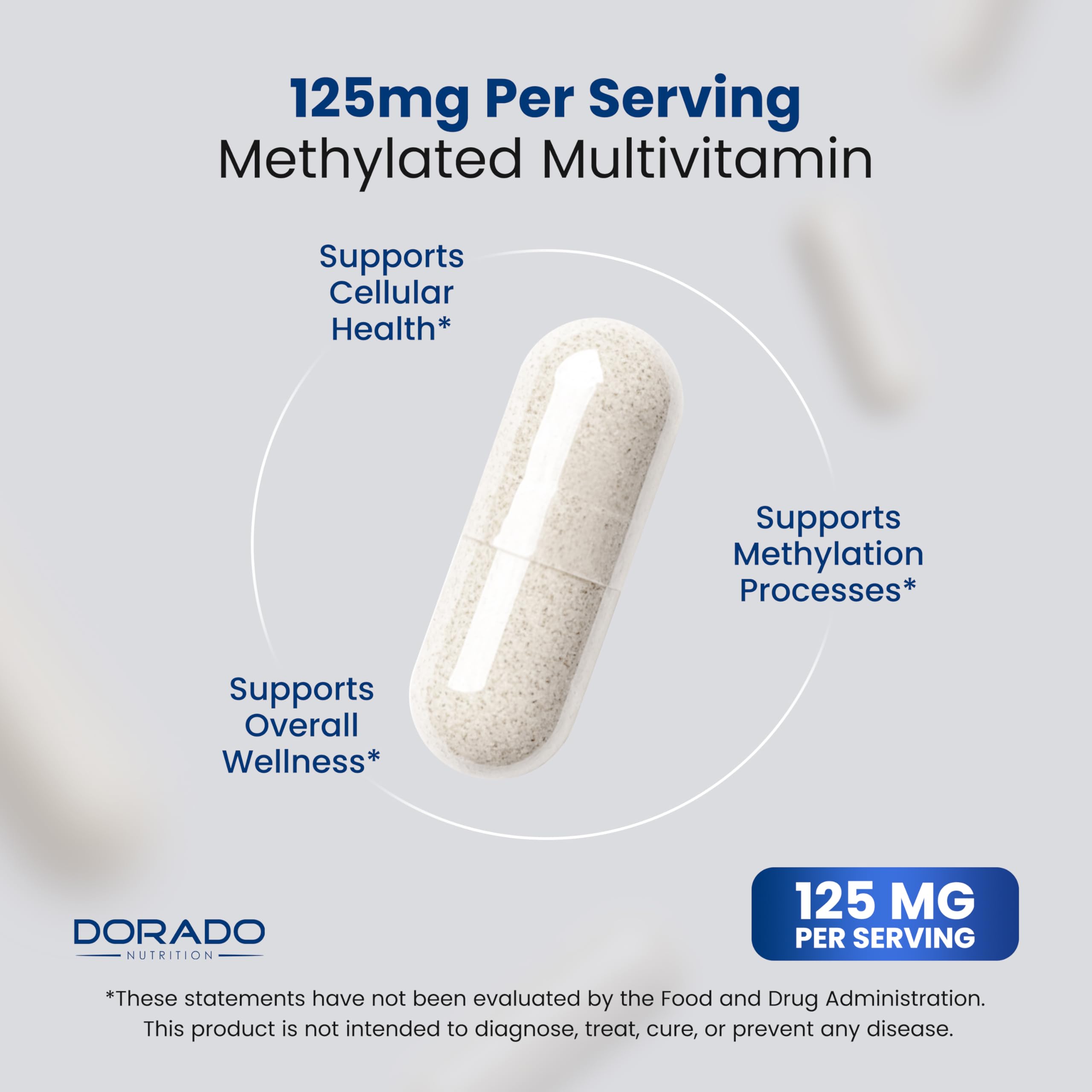 Methylated Multivitamin (Methylated and Activated Vitamins Only - Methylated B Complex with Trimethylglycine (TMG) and Methylfolate)(Non-GMO, Gluten Free MTHFR Supplement) - USA Made - 60 Capsules — Amazon image 4