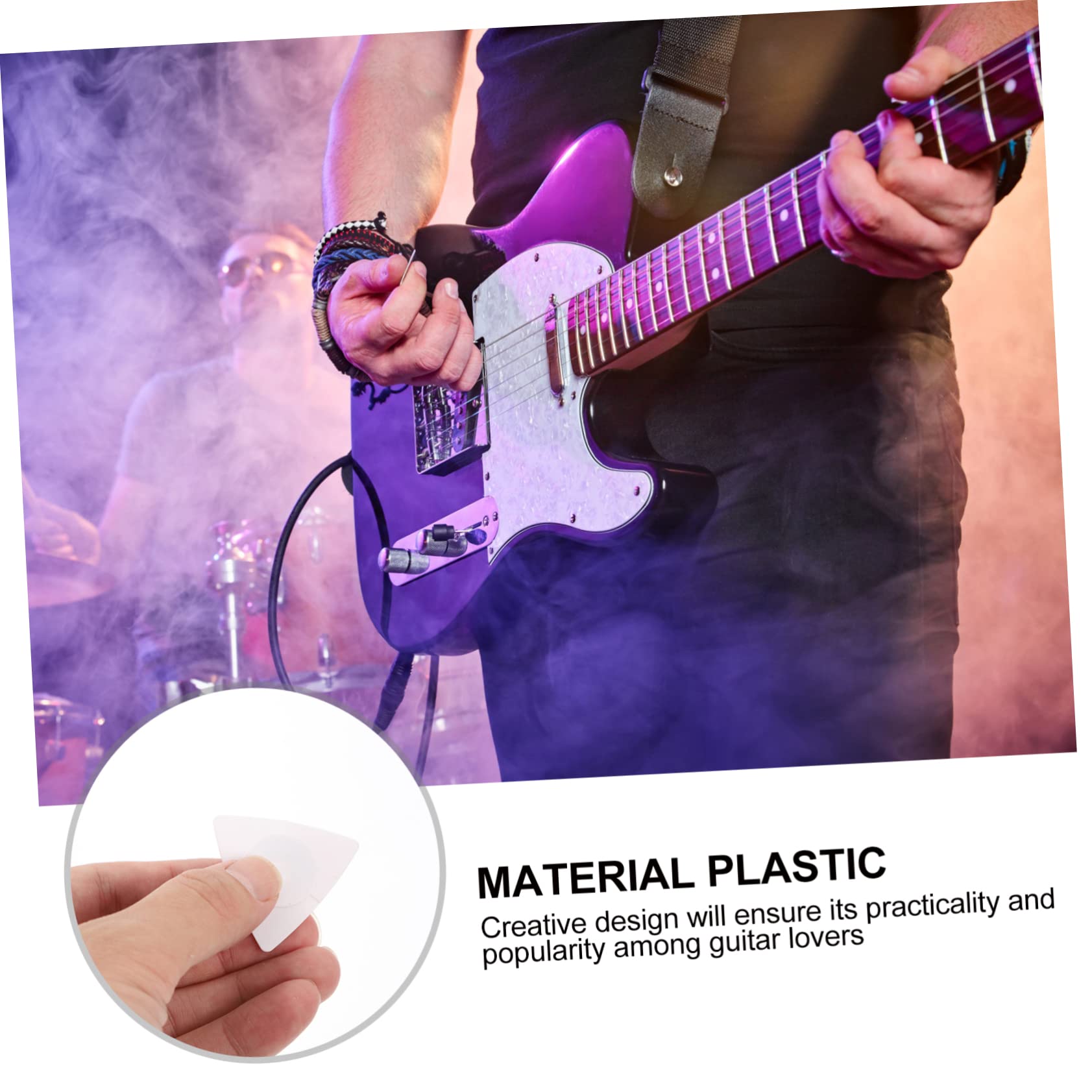 VICASKY 4juegos Púas De Guitarra Triangulares Herramientas De Práctica Musical Accesorio Ligero y Portátil Para Guitarristas