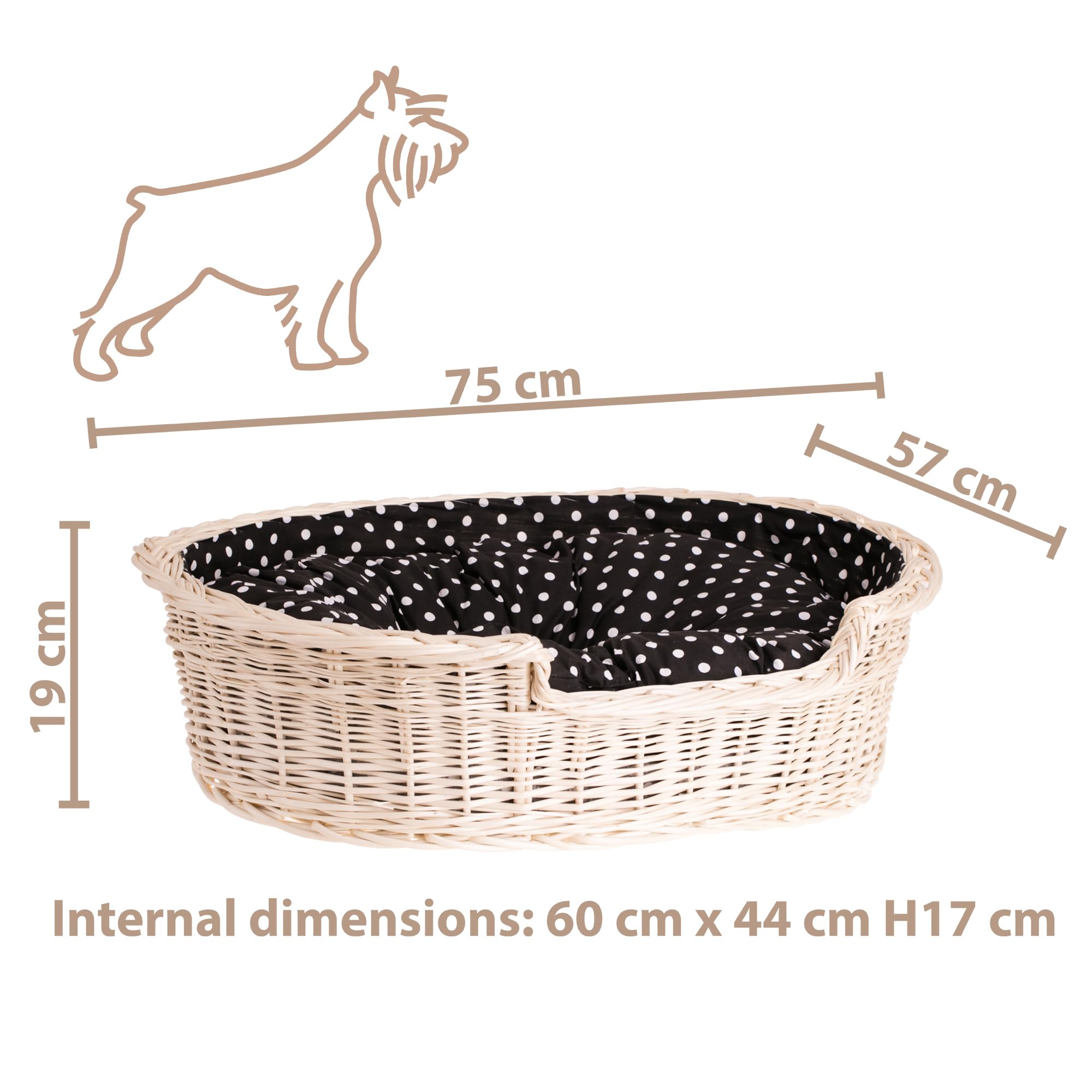 Cojinete de Mimbre para un Perro/Gato con un cojín Suave, una Tumbona para Animales, almacenes de Gatos/Perros, Cama para Perros/Cama para Gatos