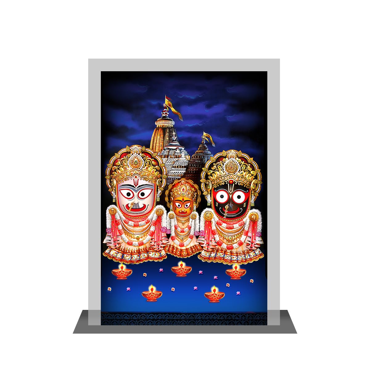 Jagannath idol for Car Dashboard Acrylic murti idol for Home Spiritual Gift Item & Statue for Temple Pooja Home Decor Office Study Table Statue Decorative Showpiece Figurine