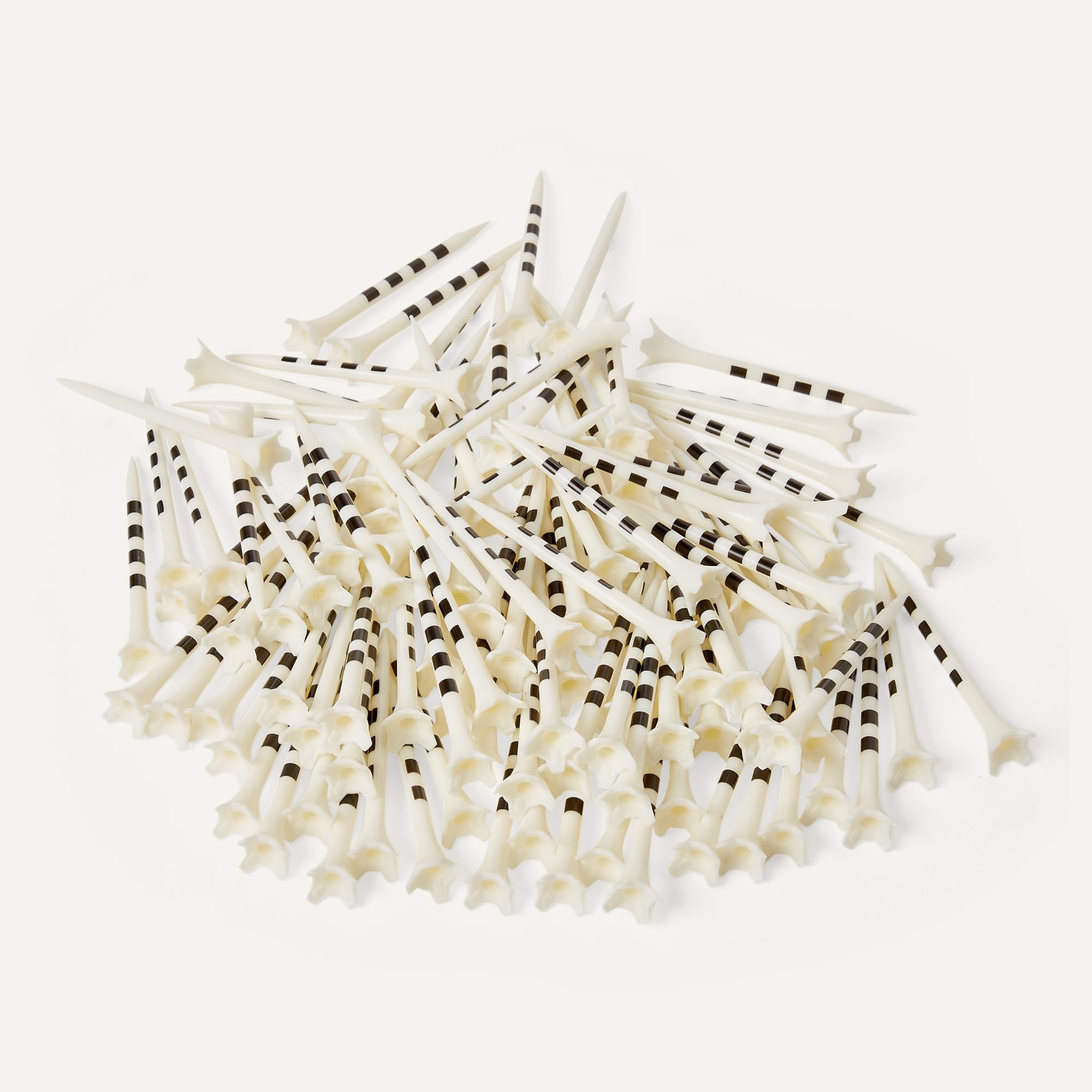 Amazon Basics Tees de Golf avec Système de Marquage de Hauteur - Tees en Plastique Recyclé avec Tête à 4 Pointes - Accessoires de Golf - Blanc - Lot de 100 - 4