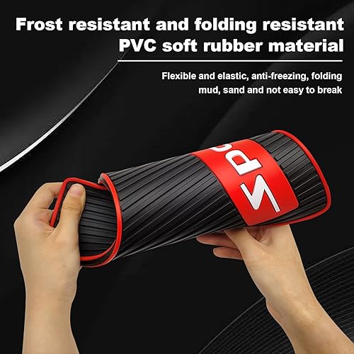 Miniatura 3 de 4 unidades de guardabarros universal de goma para coche, guardabarros de goma de material suave, protectores contra salpicaduras de goma universal