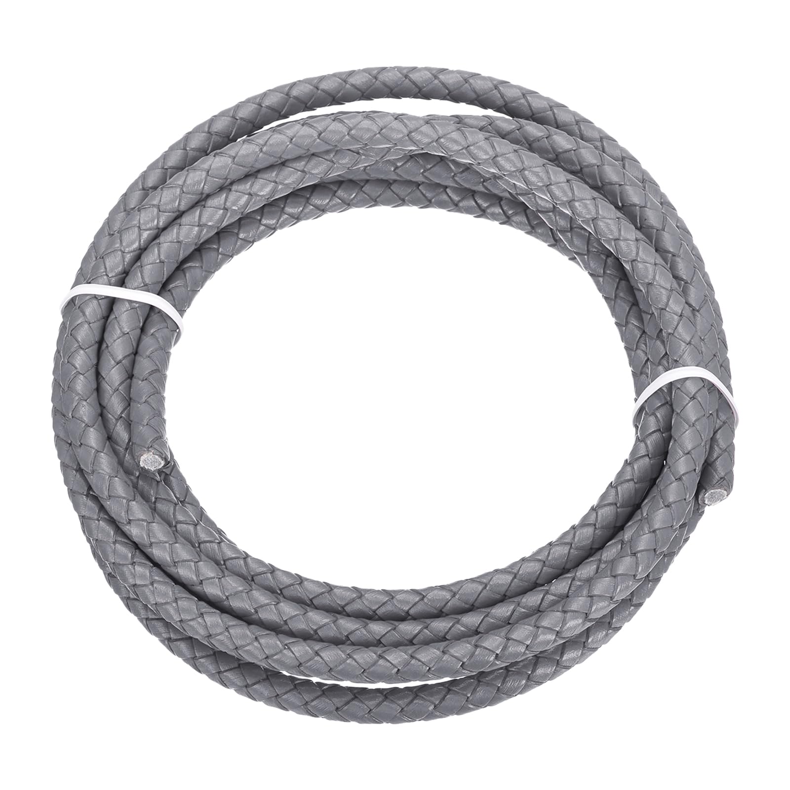 sourcing map Braided Leather Cord, 4mm Round Braided Faux Leather Necklace Cord Bolo Tie String 2 Yard for Jewelry Making Necklace Crafts Beading Braiding 54 โ image 1