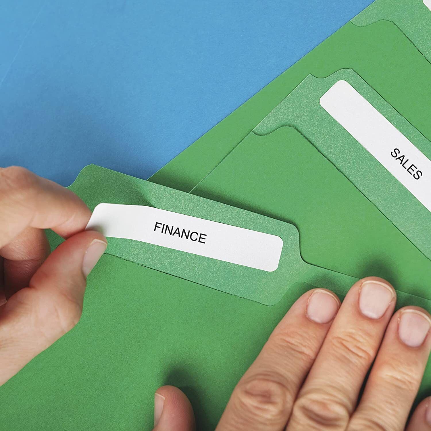 Cruxer File Folder Labels Replacement for Brother DK-1203, 0.66" x 3.4" 300 Labels Per Roll White Paper with Frame use with Brother QL Label Printers QL-550 QL-570 QL-570VM, QL-580N QL-650TD QL, 10x
