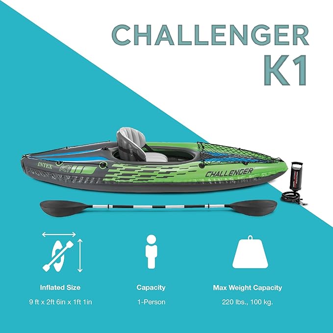Intex Challenger K1 Kayak Inflable 1 Persona 274x79x33cm miniatura 4