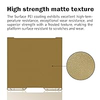 Vista 4 de Hoja PEI de 13.976 x 13.642 in para laboratorio H2D, cama de impresión texturizada de doble cara, tablero de plataforma de acero flexible de resorte