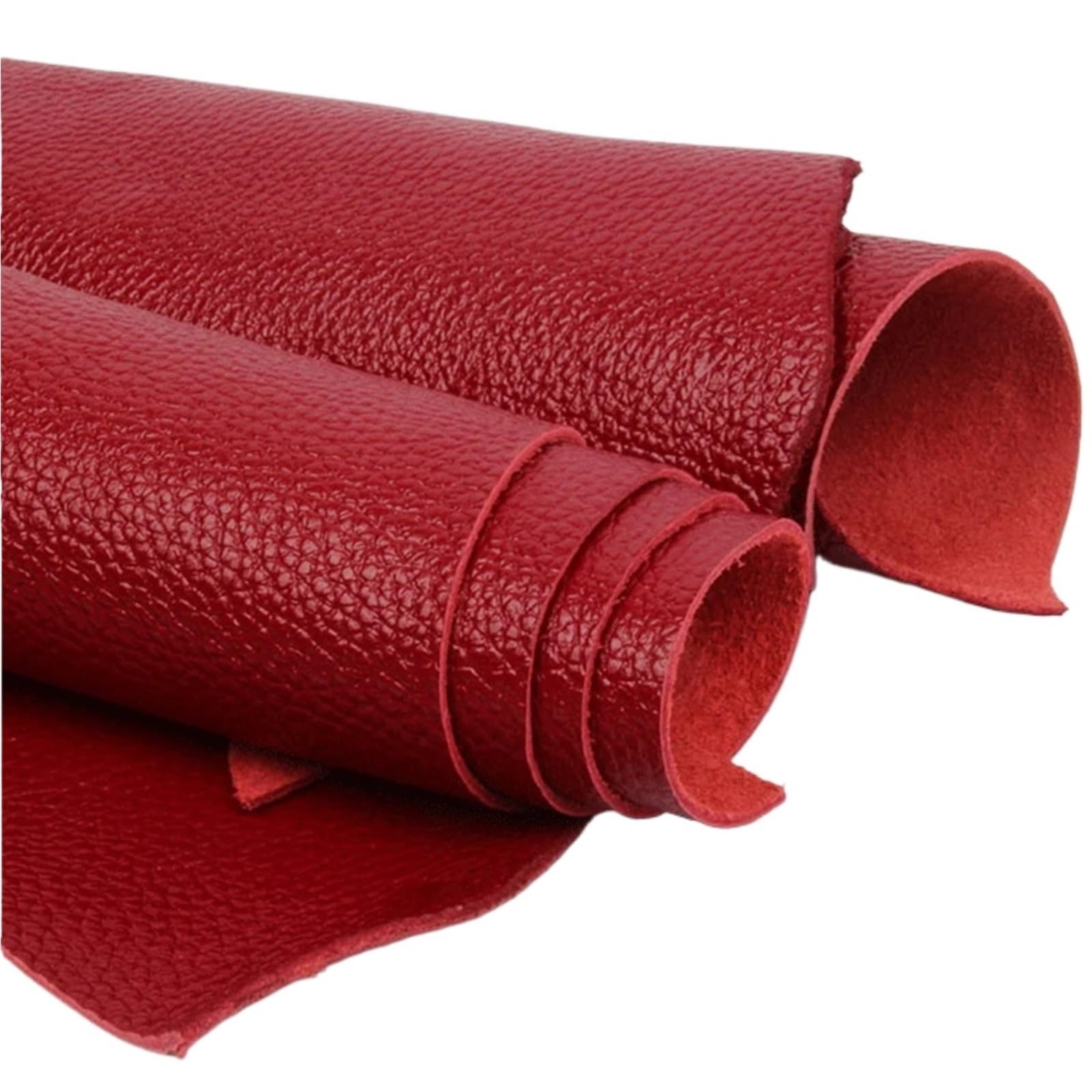 Material de Cuero Cuero Vegetal Rojo Oscuro DIY cinturón Cartera Bolso Hecho a Mano artesanía Piel de Vaca de Grano Completo Tela(50x50cm)