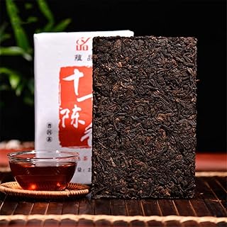 Puer tea 250g (0.55LB) プーアル茶こうちゃ紅茶中国茶飲料茶葉お茶 compressed pu'er brick Yunnan ancien Pu'er tea Black tea Chinese tea Ripe tea ...