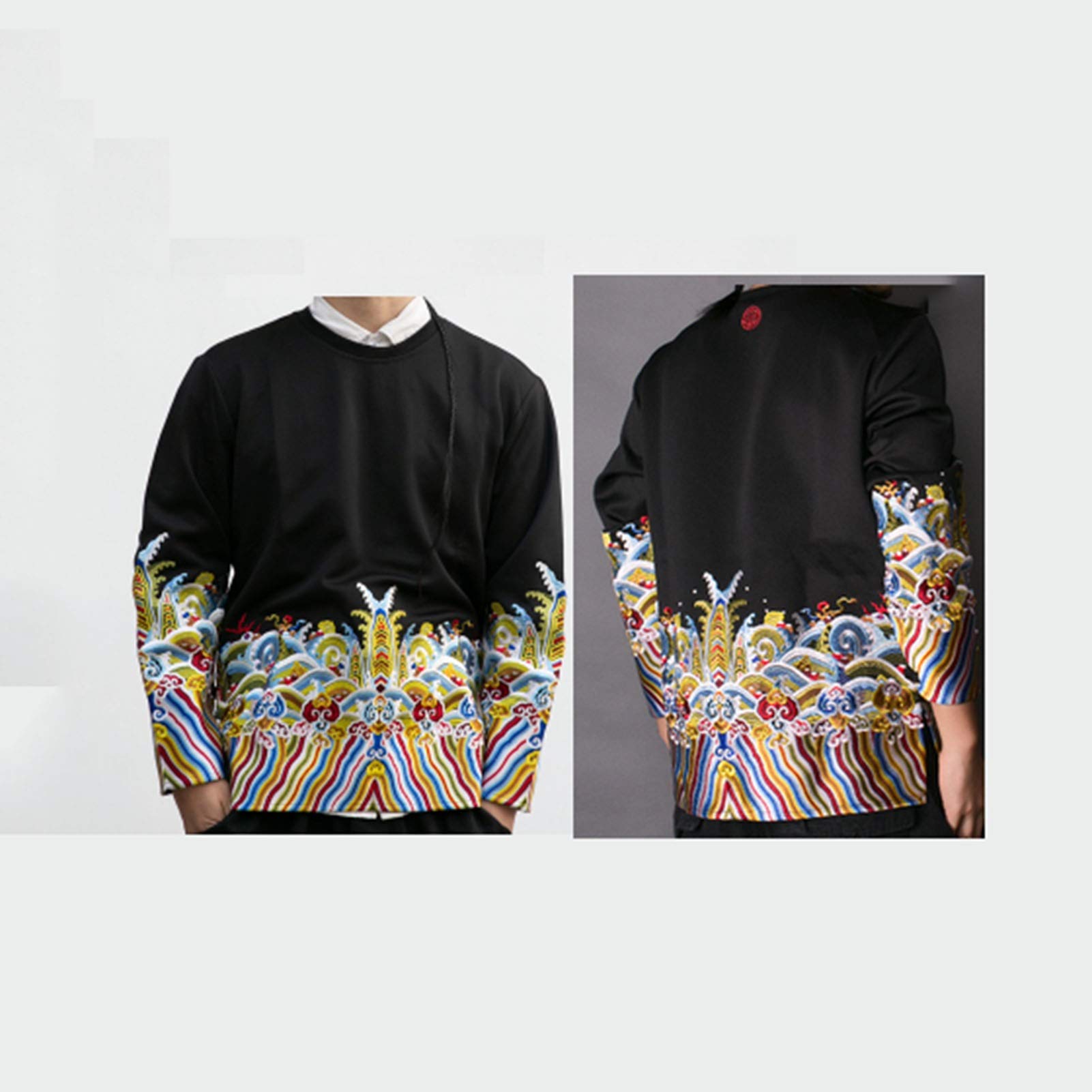 Haftowana bluza z kapturem z wodą morską Cliff męska bluza z kapturem sweter precyzyjny haft, aby przywrócić wzór S-4XL, 7 rozmiarów nadaje się do szkoły, na imprezę, dla rodziny, na zewnątrz, codzienne ubrania