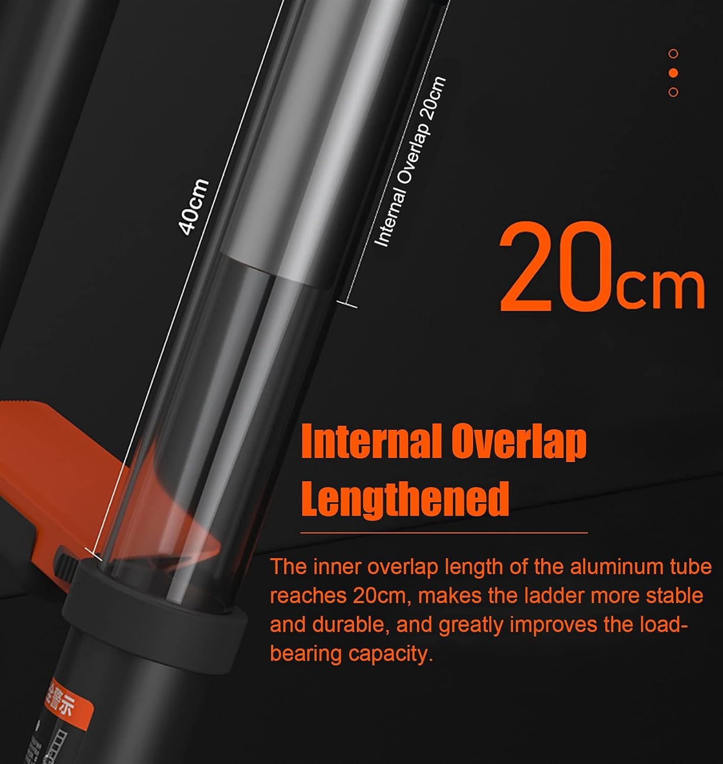 Telescopic Ladder Telescopic Ladders Multi-Purpose Extendable Ladder Telescopic Ladder Telescoping Ladder for 6m/5m/4m/3m RV/Rooftop Tent/Attic, Aluminum Black Extension Telescopic Ladders w