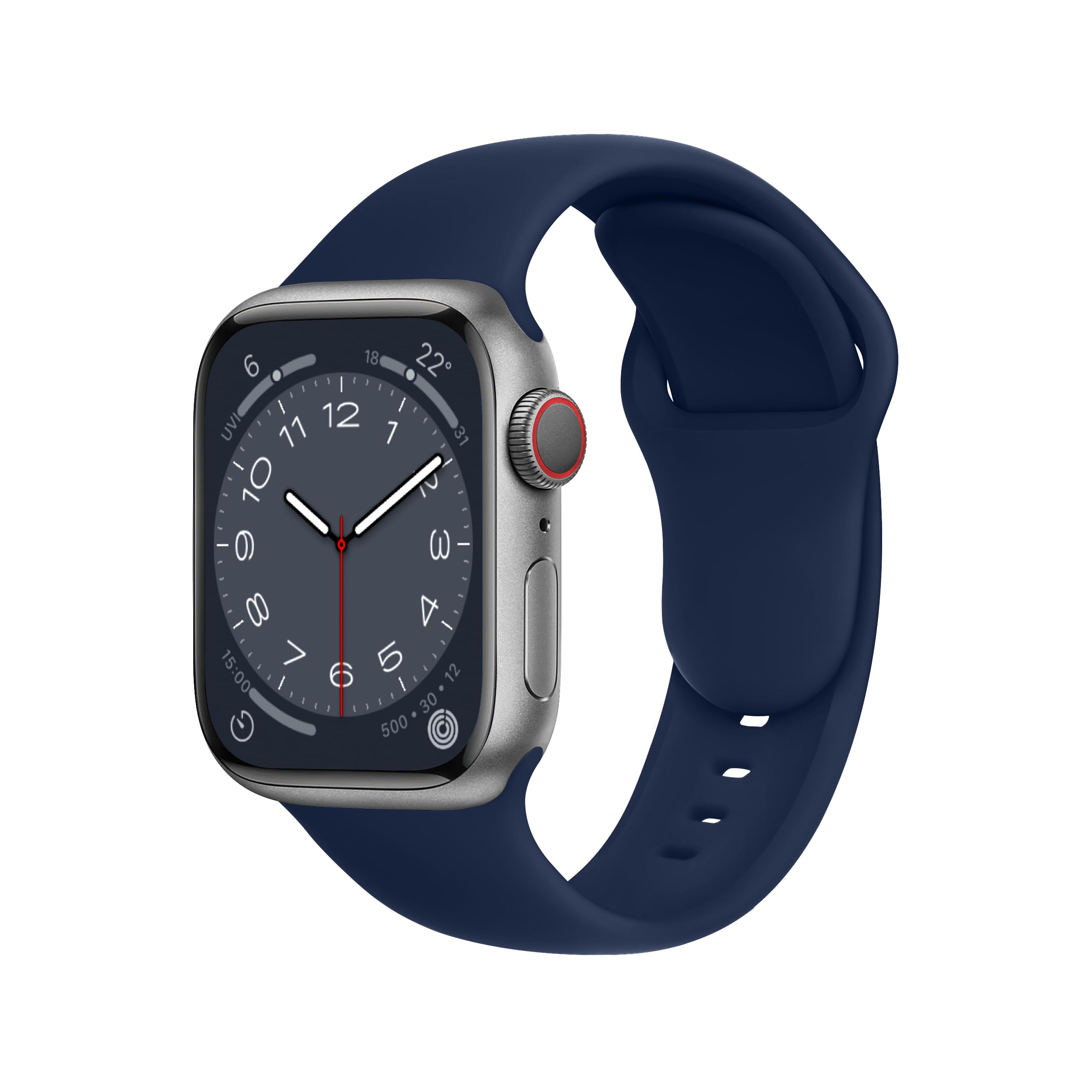 DONEGANI SBC1 Cinturino per Apple Watch Ultra 2 49mm, Serie 10 46mm, 9 8 7 45mm 41mm, SE 6 5 4 44mm 40mm, 3 2 1 42mm 38mm Donna Uomo Band Bracciale Sport Silicone, Marianna Blu