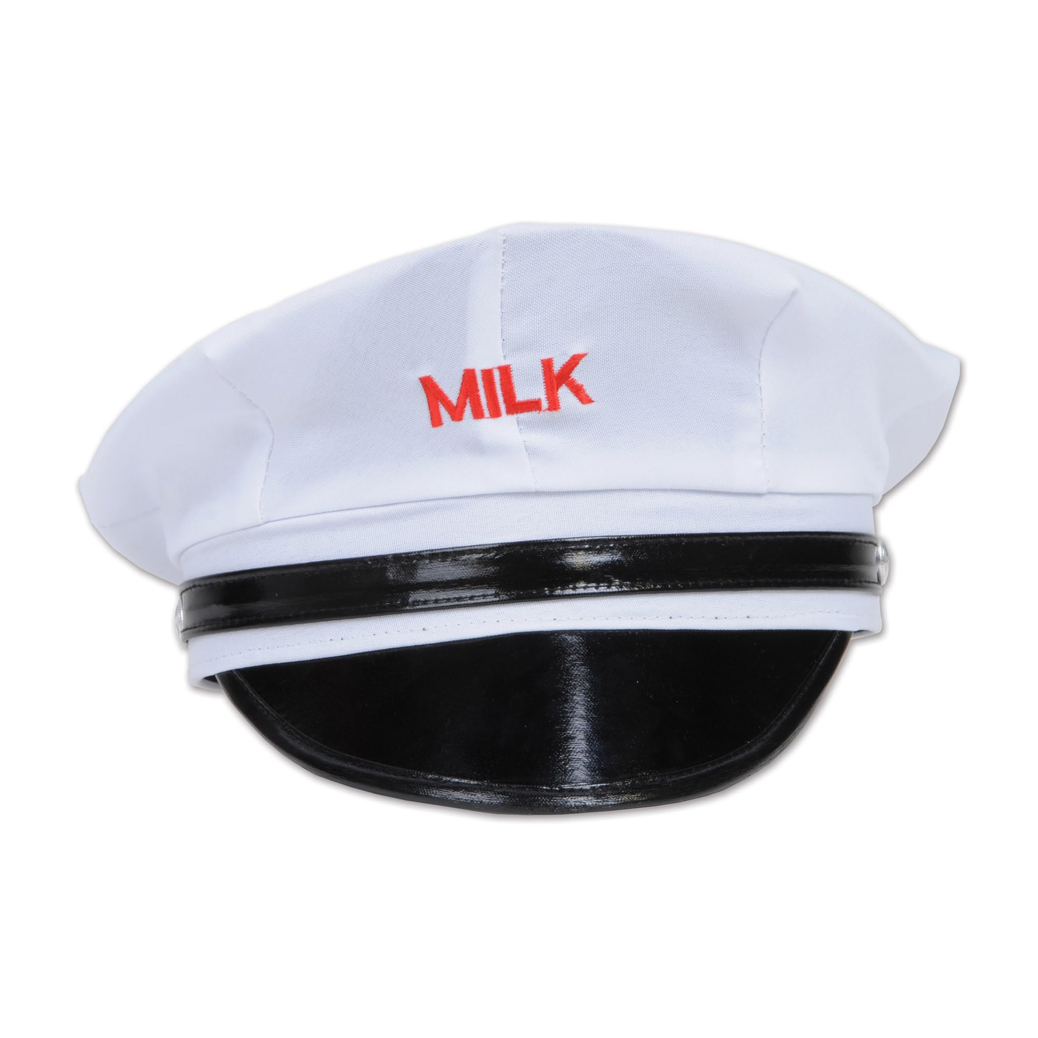 Beistle 60959 Milkman Hat, White/Black/Red