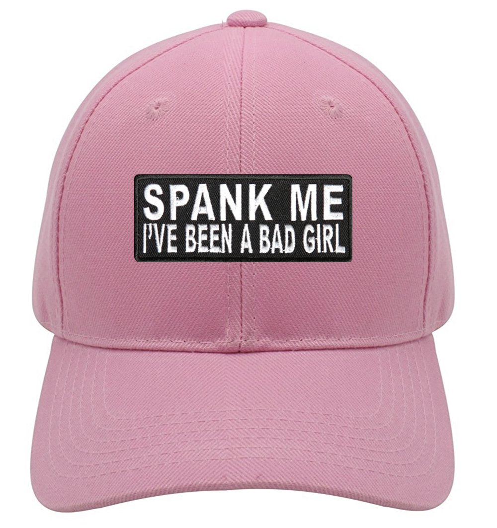 Spank Me I've Been A Bad Girl Hat - Pink Adjustable Womens - Funny Adult Humor Cap