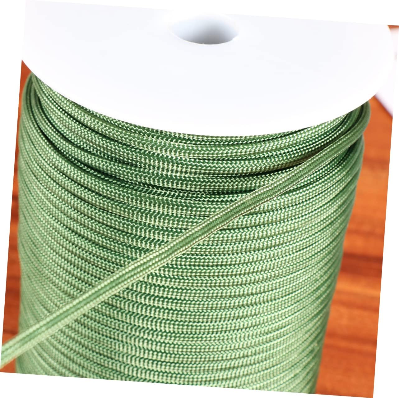 VICASKY 1 Roll Army Green High Strength Parachute Rope Braided Tent Camping Rope Durable Nylon Clothesline for Weather Resistant Lightweight for