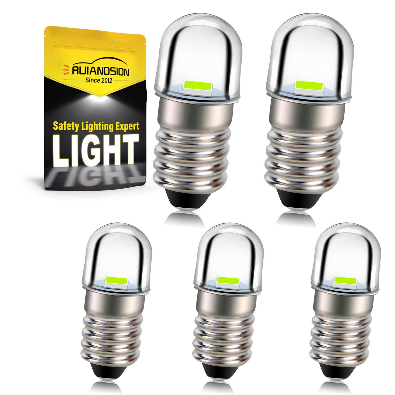 Ruiandsion E10 Green LED Bulb 12V for Golf Cart Dashboard Indicator Lights