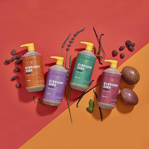 Miniatura 7 de Alaffia Champú y acondicionador de karité EveryDay - Cabello normal a muy seco, limpia y protege, apoya el pH de equilibrio para cerraduras lujosas