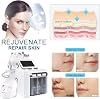 Hydrogen Oxygen Beauty Machine,7 in 1 Water Oxygen Hydra-Facial Machine with Led Mask Facial Deep Cleansing Peeling Hydro Dermabrasion Jet Peel Small Bubble Device (Grey)
