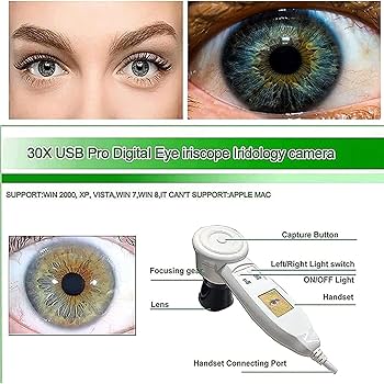 Amazon.co.jp: 自動虹彩検出器虹彩分析カメラ、HD 130万ピクセル
