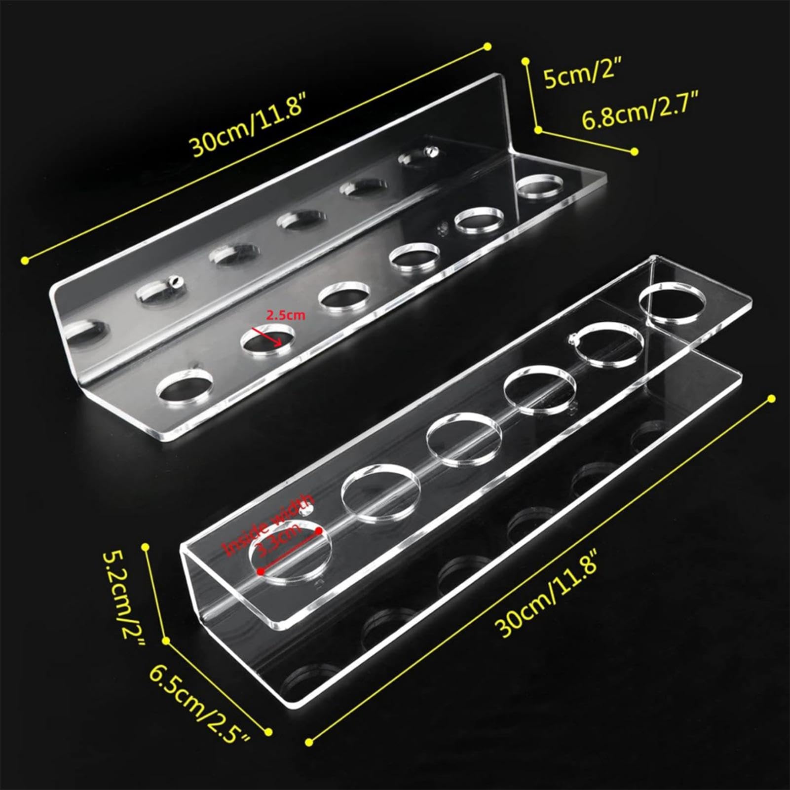 Estante para s de billar, soporte para tacos de billar montado en la pared - Soporte para de billar, montaje en pared,Organizador de accesorios de mesa de billar acrílico, sostiene 6 tacos de billar p