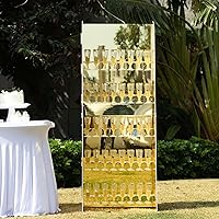 Vista 15 de Tableclothsfactory Estante para copas de vino de 2 niveles con acabado de espejo negro, soporte de espuma para 18 flautas de champán, 25 pulgadas