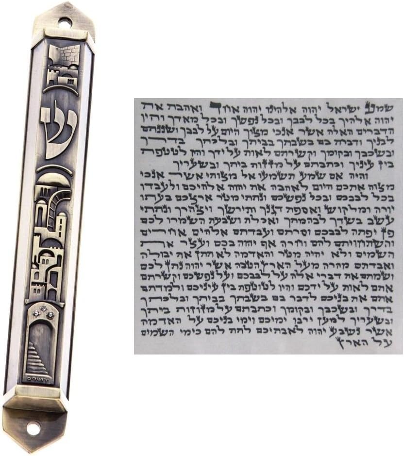 Mezuzah Case with Kosher 7cm Scroll Judaica Mezuza Jew Holy