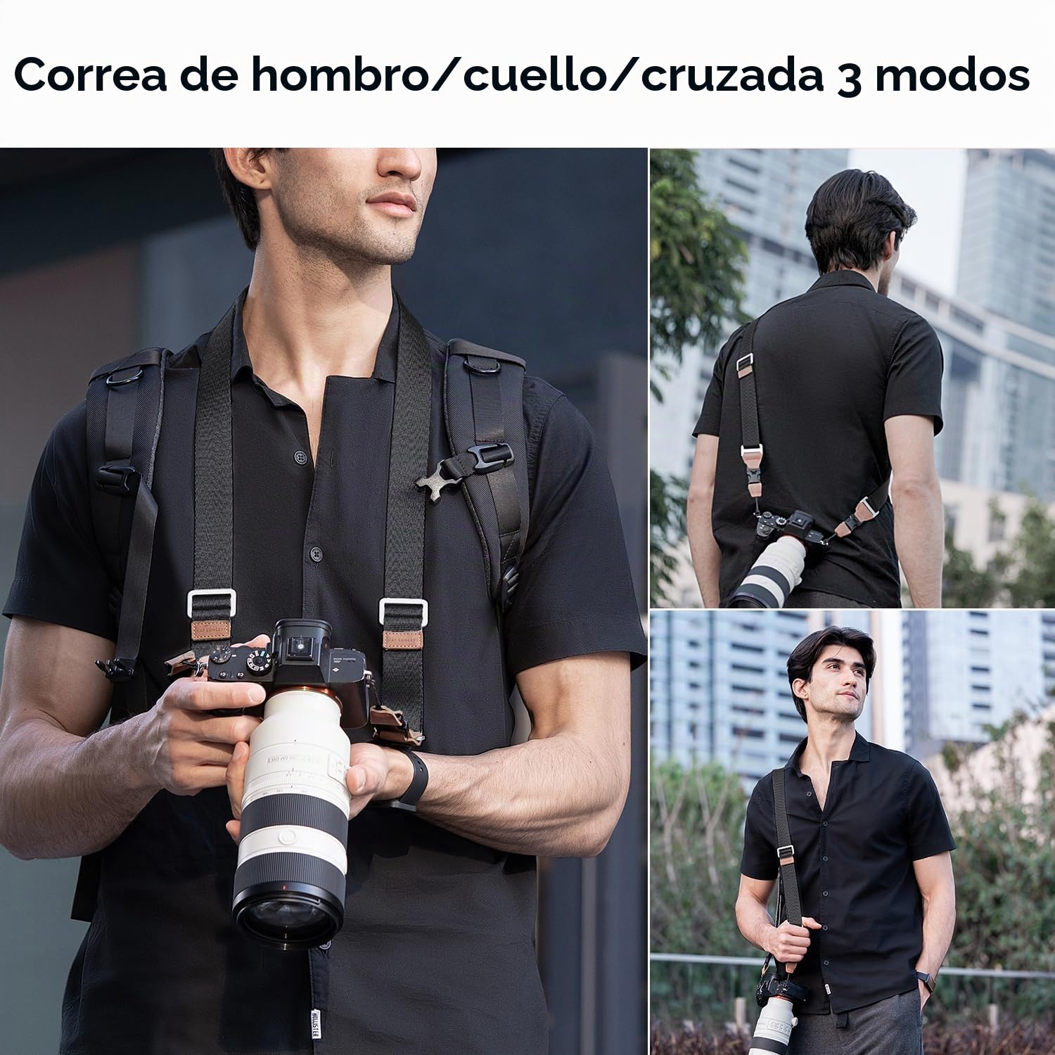 K&F CONCEPT Correas de Cámara De Hombro General, Liberación Rápida Cámara Correa Ajustable Profesional, Correa de Hombro Transpirable Compatible con Cámara réflex Digitales DSLR