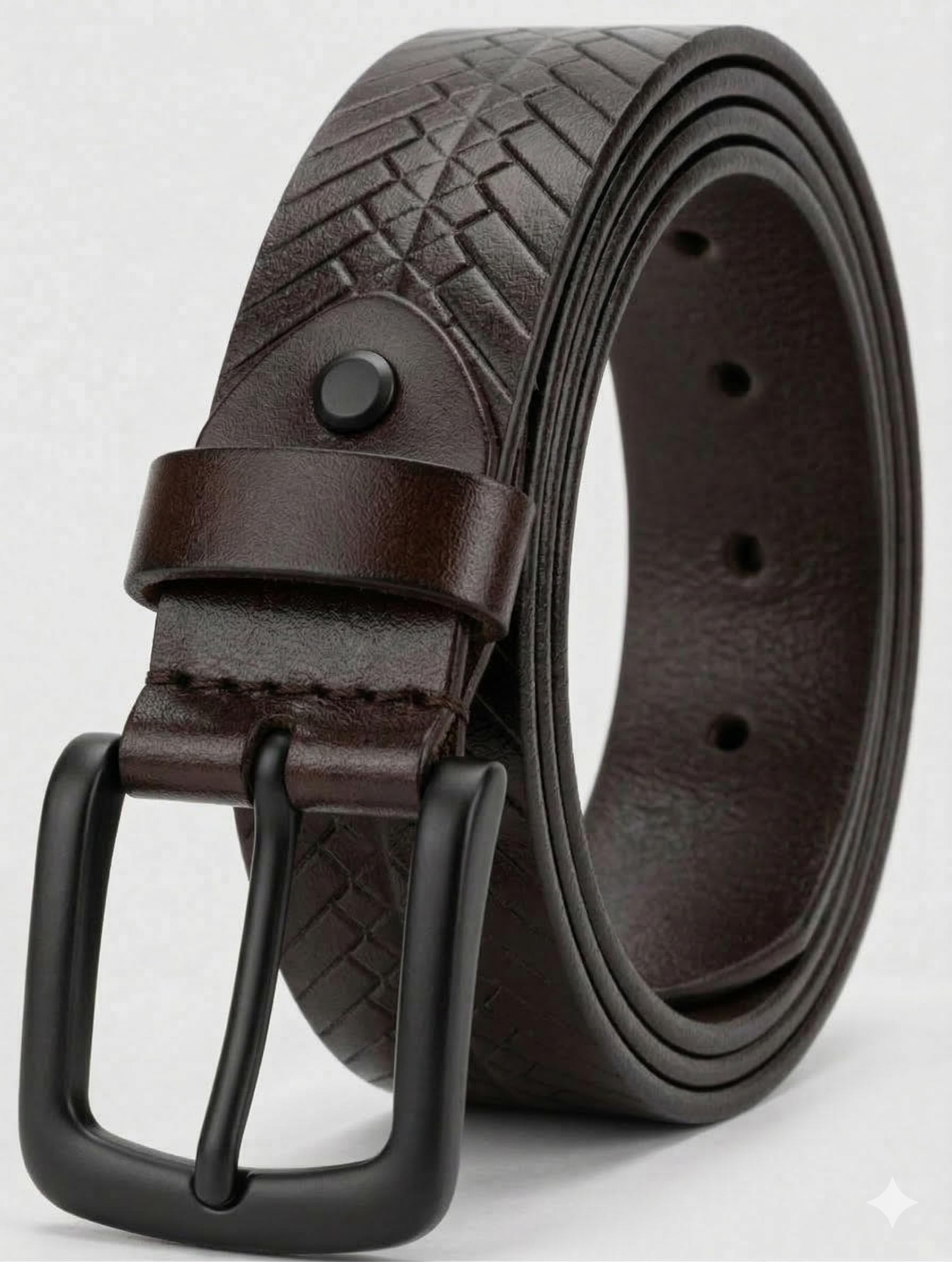 dark & dusky Men's Genuine Leather Belt Black Brown - Casual Formal Dress Belt for Men Waist Sizes 30-46-picture-10